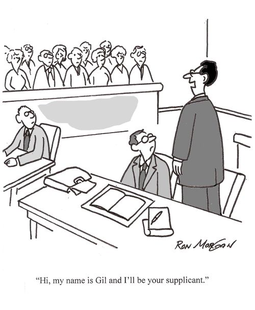 'Hi, my name is Gil and I'll be your supplicant.'