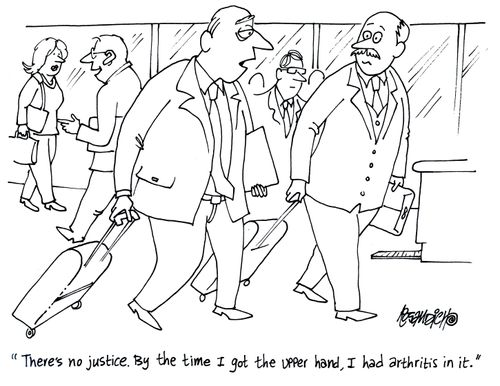 'There's no justice. By the time I got the upper hand, I had arthritis in it.'