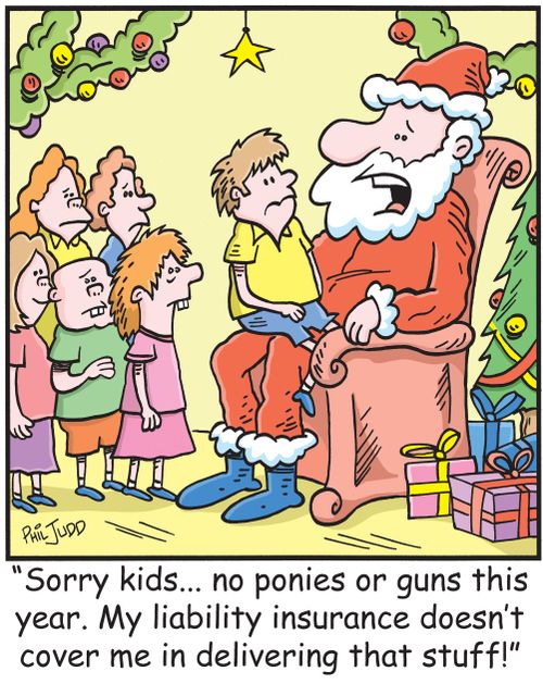 'Sorry kids...no ponies or guns this year. My liability insurance doesn't cover me in delivering that stuff!'