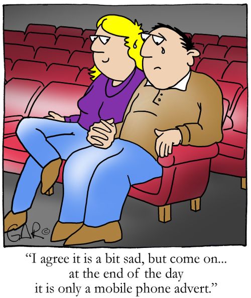 I agree it is a bit sad, bit at the end of the day it is only a mobile phone advert.