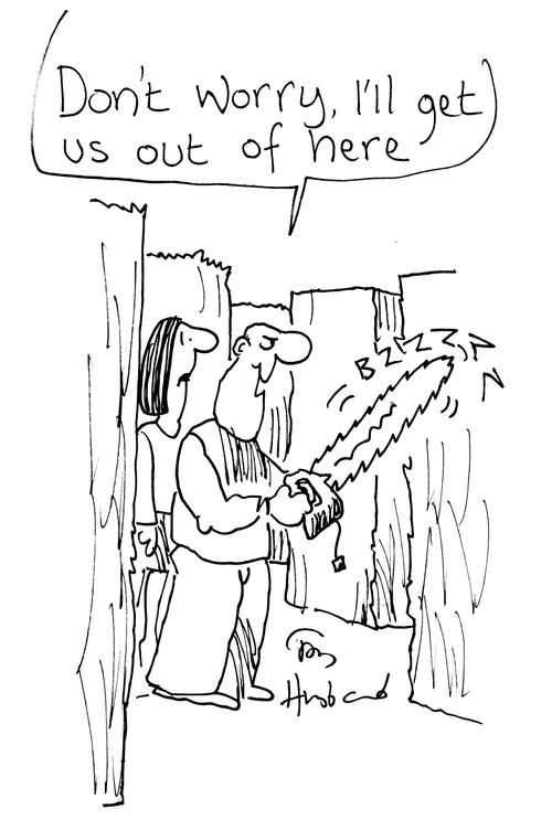 'Don't worry, I'll get us out of here.'