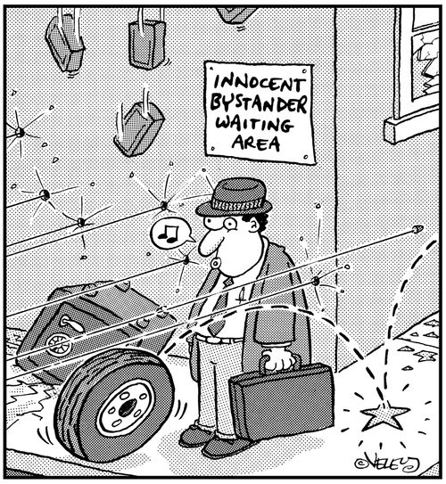 Innocent bystander waiting area.
