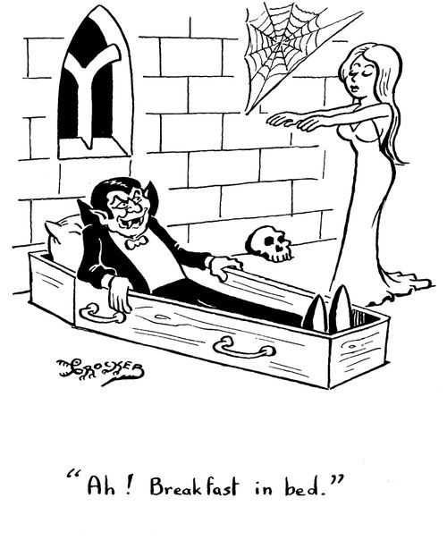 'Ah! Breakfast in bed.'