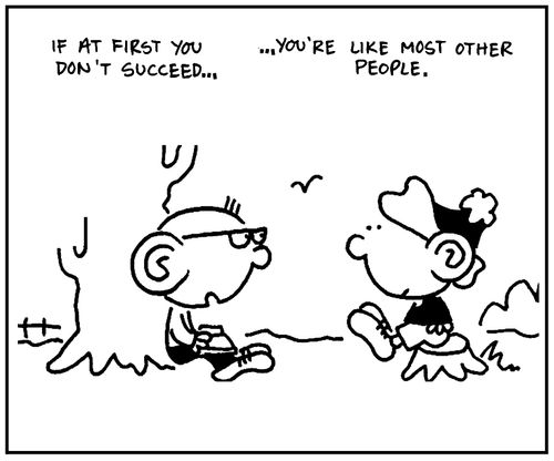 'If at first you don't succeed, you're like most other people.'