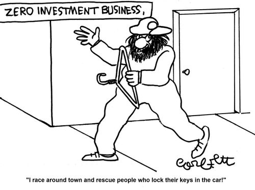 'I race around town and rescue people who lock their keys in the car!' 