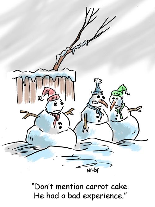 'Don't mention carrot cake. He had a bad experience.'