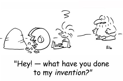 'Hey! -- what have you done with my invention?'