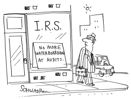 No more waterboarding at audits.