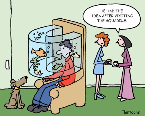 He had the idea after visiting the aquarium.