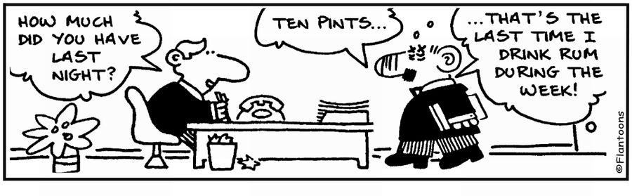 'I drank 10 pints of rum.'