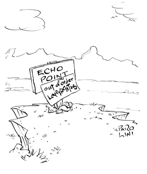 Echo Point. Out of order, Laryngitis.