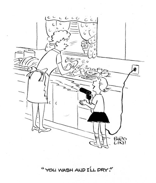 'You wash and I'll dry.'