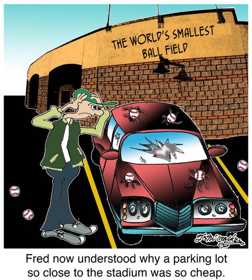 Fred now understood why this parking lot so close to the stadium was so cheap.