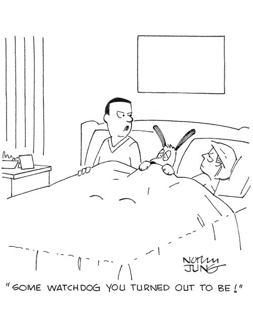 'Some watchdog you turned out to be!'