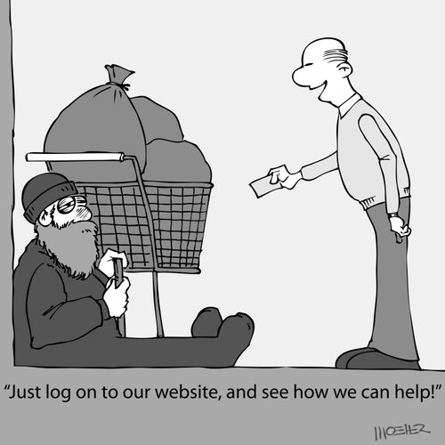'Just log on to our website, and see how we can help!'