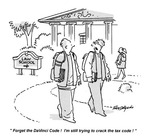 'Forget the DaVinci Code! I'm still trying to crack the tax code!'