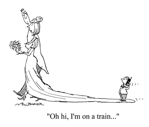 "Oh hi, I'm on the train.."