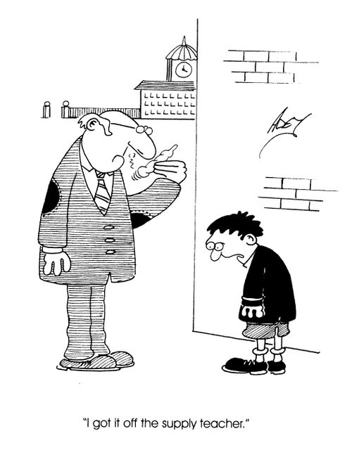 Teacher catching pupil with drugs - "I got it off the supply teacher."