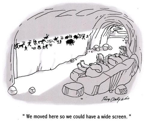 'We moved here so we could have a wide screen.'