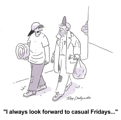 'I always look forward to casual Fridays...'