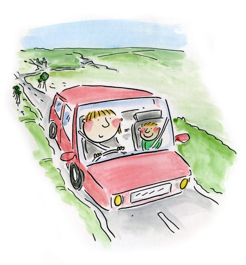 Mum giving me a lift home...