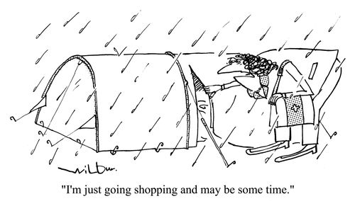 'I'm just going shopping and may be some time.'