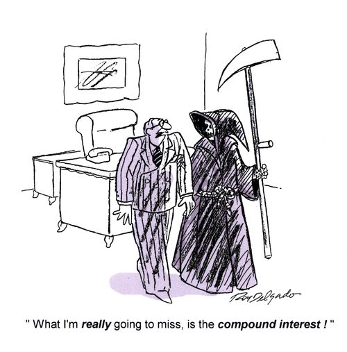 'What I'm really going to miss, is the compound interest!'
