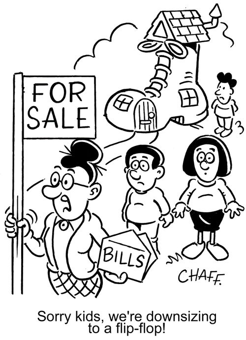 'Sorry kids, we're downsizing to a flip-flop!'