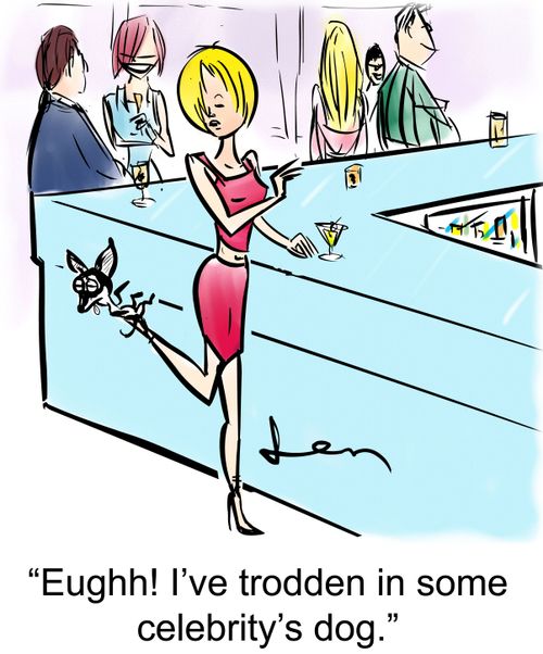 'Eughh! I've trodden in some celebrity's dog.'