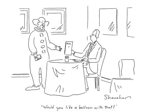 'Would you like a balloon with that?'