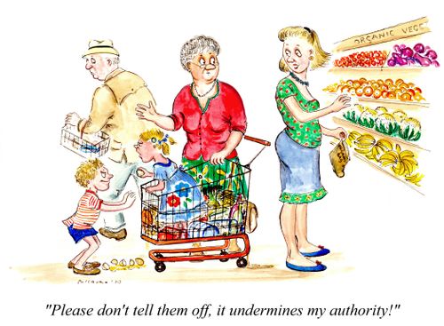 'Please don't tell them off, it undermines my authority.'