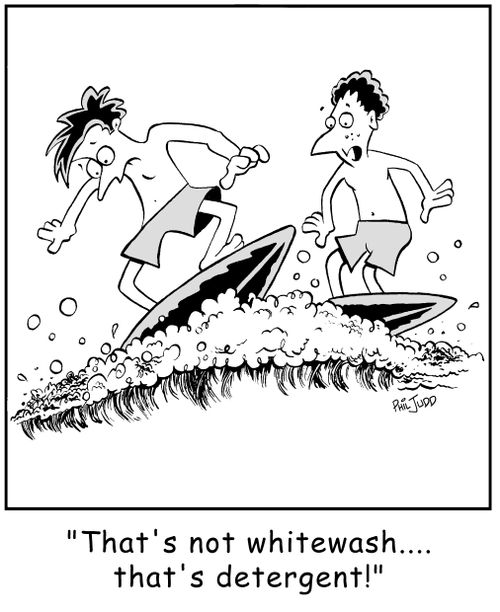 'That's not whitewash....that's detergent!'