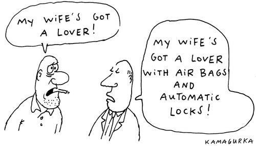 'My wife's got a lover!'