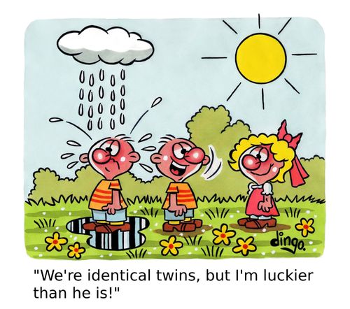 'We're identical twins, but I'm luckier than he is!'