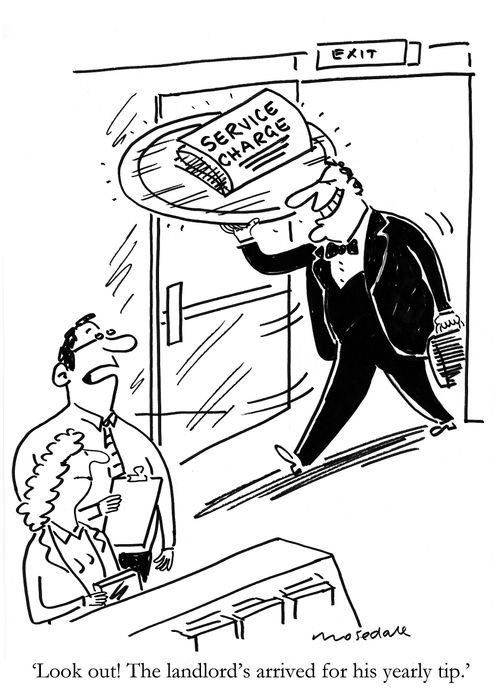 'Look out! The landlord's arrived for his yearly tip.'