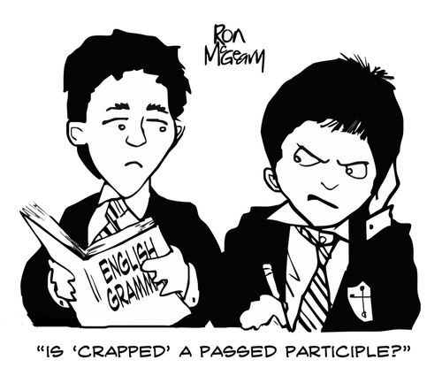 'Is 'crapped' a passed participle?'