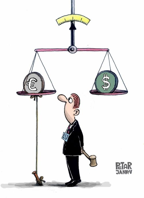 Euro against the Dollar.