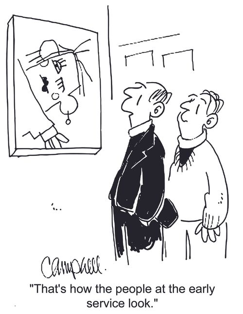 'That's how the people at the early service look.'