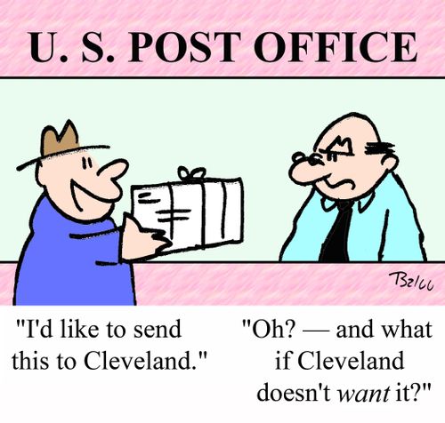 'I'd like to send this to Cleveland.'