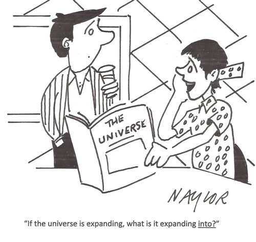 'If the universe is expanding, what is it expanding into?'