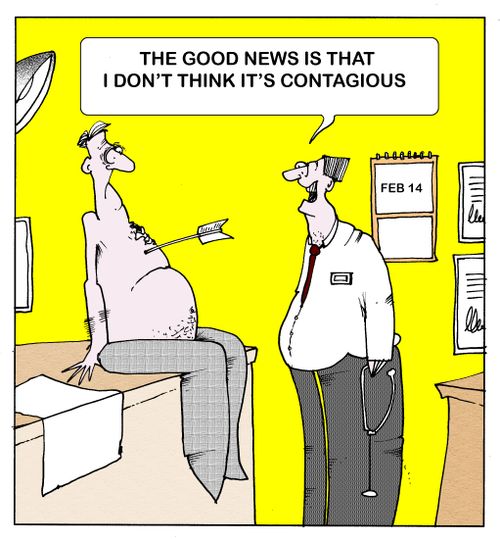 Valentine's day...The good news is that I don't think it's contagious.