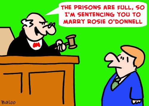 'The prisons are full, so I'm sentencing you to marry Rosie O'Donnell.'