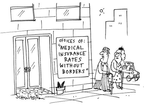 Offices of: 'Medical insurance rates without borders'.