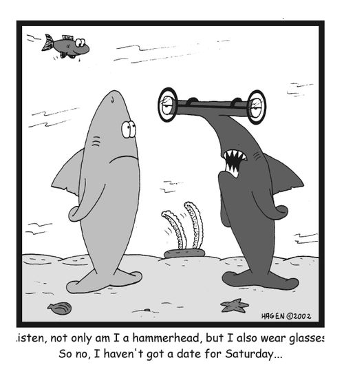 Listen, not only am I a hammerhead, but I also wear glasses