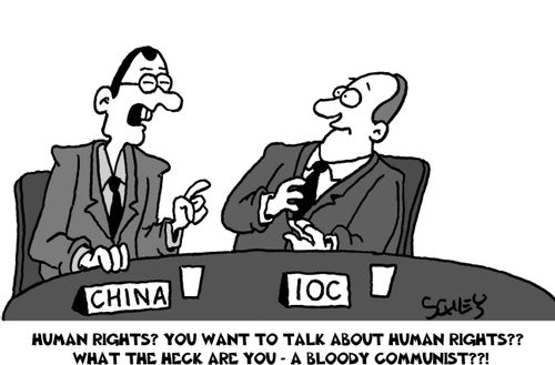 'Human Rights? You want to talk about Human Rights?? What the heck are you - a bloody communist??!'