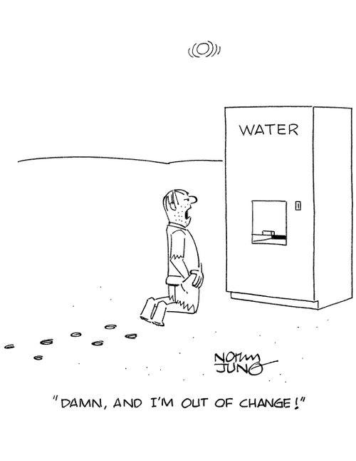'Damn, and I'm out of change!'