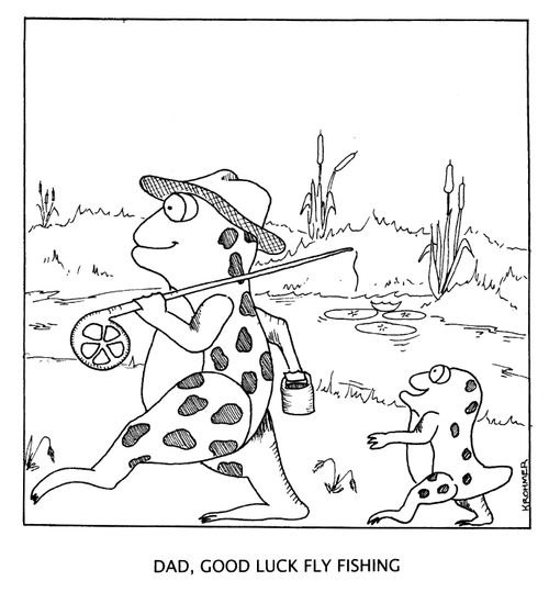'Dad, good luck fly fishing.'