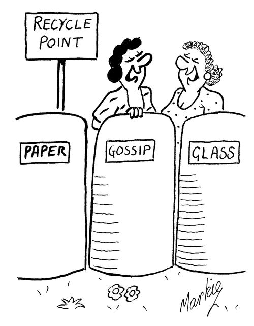 Gathering to Gossip at Recycling Point