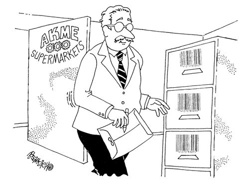 Supermarket filing using Bar Codes