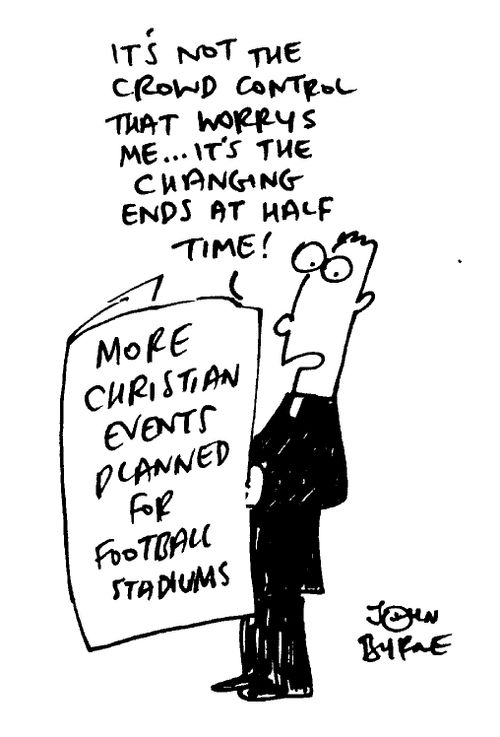 "It's not the crowd control that worries me...it's the changing ends at half time"